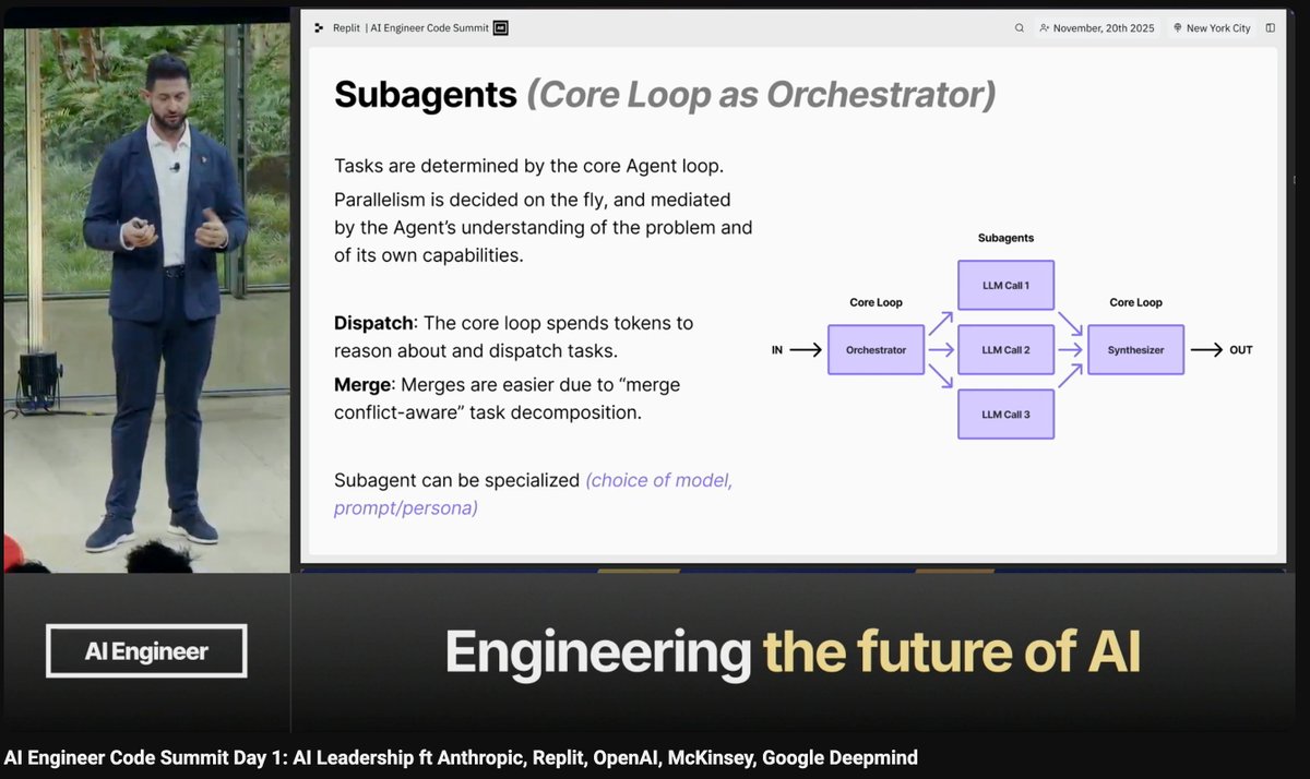Ok, ele tem um slide sobre padrões de projeto. Há muito mais para explorar aqui, eu suspeito, mas quando ~todo mundo com