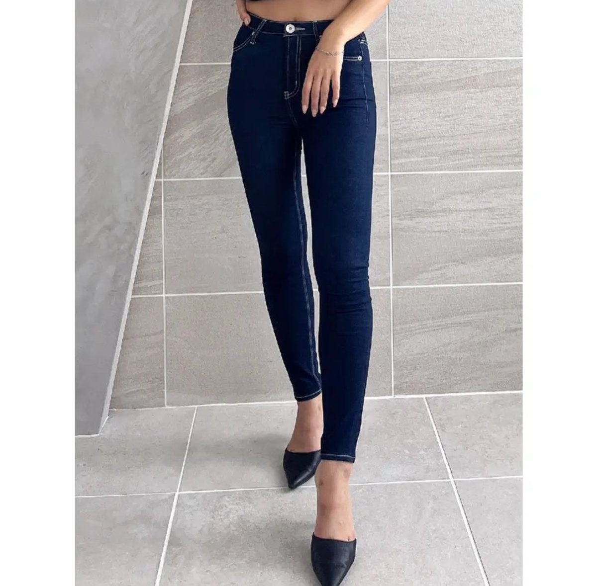 GYDA タグありハイウエストワンウォッシュスキニーパンツ XS TINY