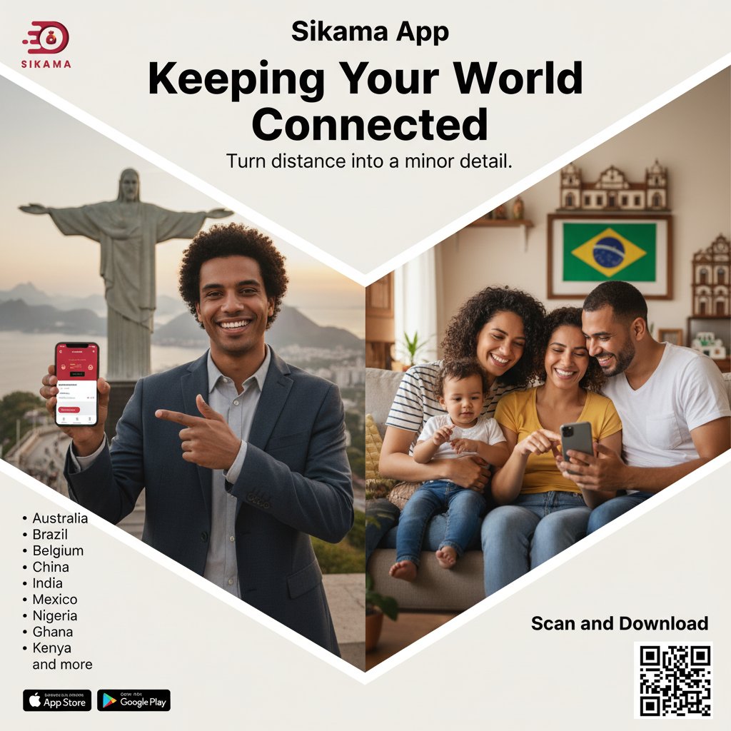 SikamaApp's tweet photo. With the Sikama App, sending money to your loved ones across countries like Brazil, Nigeria, India, Ghana &amp; more is now faster, safer, and simpler. 💸✨
Download today and keep your world closer — one transfer at a time.
📲 App Store | Google Play
#SikamaApp #MoneyTransfer https://t.co/XVsYolezaw