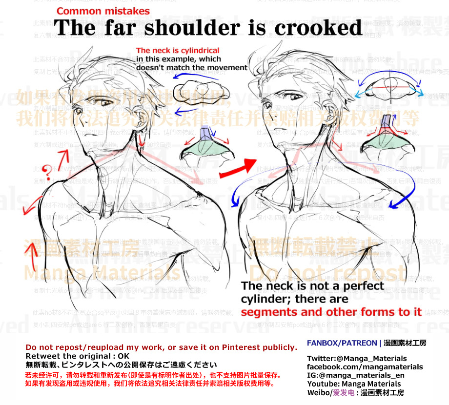 MangaMaterials2's tweet image. PERSONAL NOTE: Neck and Shoulder Area

Structure of the shoulder basics
Patreon
patreon.com/posts/structur…
FANBOX
mangamaterialsen.fanbox.cc/posts/308037

Shoulder : Summary of the common mistake and the correcting method
Patreon
patreon.com/posts/shoulder…
FANBOX
mangamaterialsen.fanbox.cc/posts/442904

#arttutorial