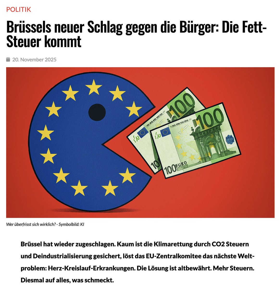 UlfKollwitz's tweet image. Endlich neue Steuern!----Die Europäische Kommission arbeitet an einem Cardiovascular Health  Plan, der Mitte Dezember vorgestellt werden soll. Kernstück ist eine  neue EU-weite Abgabe auf stark verarbeitete Lebensmittel mit hohem  Fett-, Zucker- und Salzgehalt. Ultra-processed…