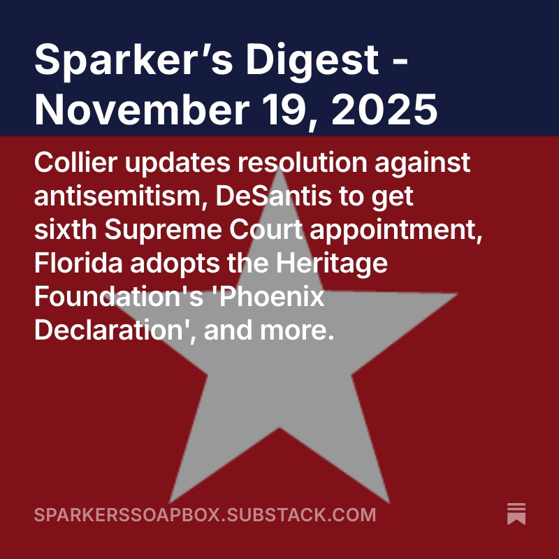 SparkersSoapbox's tweet image. 👋 Things are heating up in Collier County and Tallahassee too. Catch up on what you missed!
#colliercounty #florida #votesmart
sparkerssoapbox.substack.com/p/sparkers-dig…