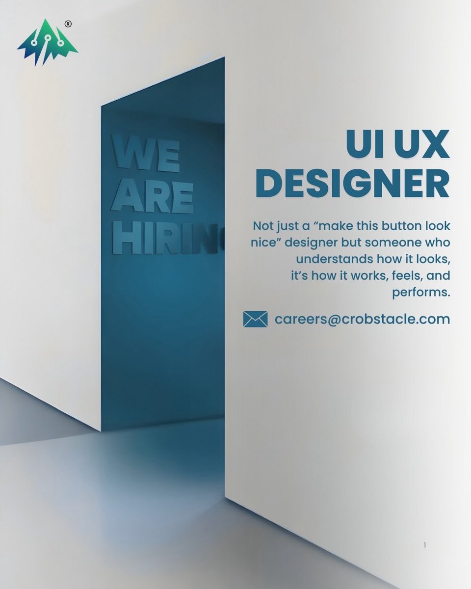 crobstacle's tweet image. We’re not hiring a “make this button pretty” designer.
We need someone who understands flow, clarity, and real UX thinking.
Think that’s you?

📩 careers@crobstacle.com

#UIUXDesigner #HiringNow #DesignJobs #UIUXJobs #UXDesign #UIDesign #ProductDesign #WeAreHiring #TechJobs