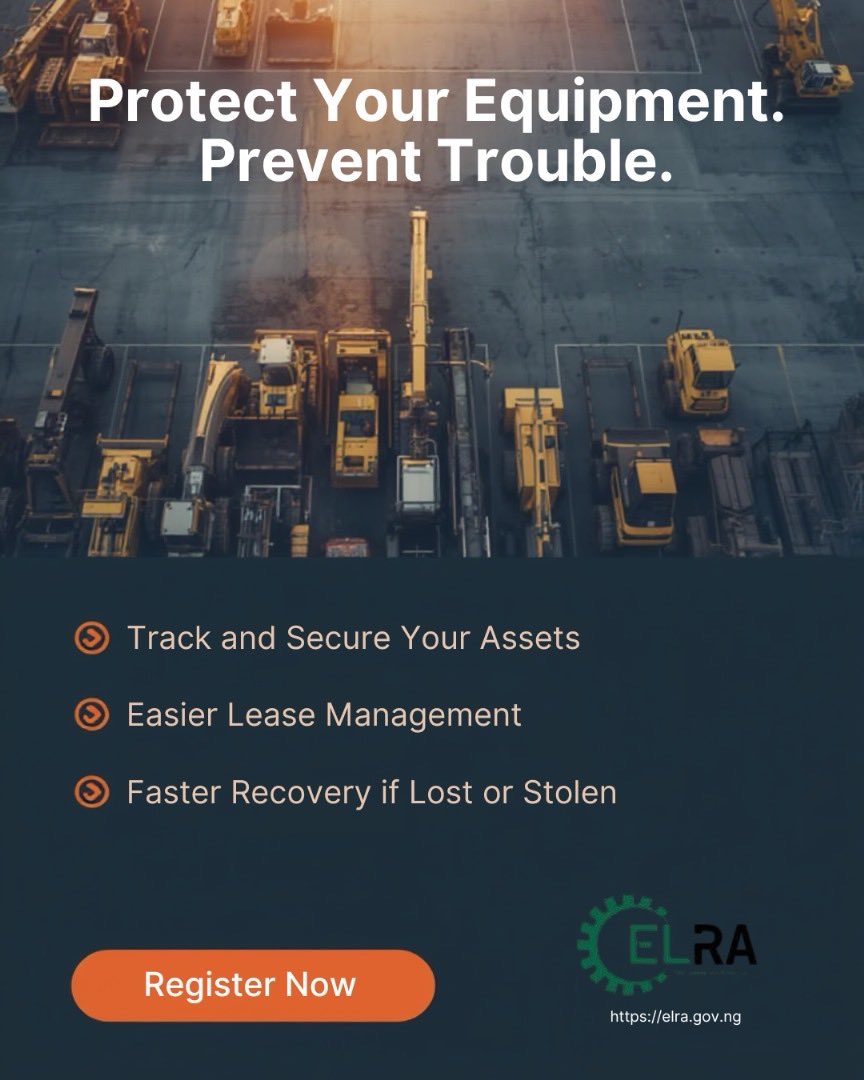 cisystems_'s tweet image. Protect your equipment, prevent trouble, and keep track of your assets effortlessly! 

Register with ELRA today for easier lease management and faster recovery if lost or stolen. 

#ELRA #AssetSecurity #SmartManagement

👉 elra.gov.ng