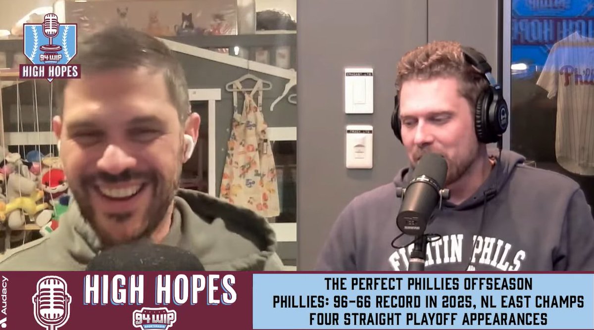 SportsRadioWIP's tweet photo. The 2026 Perfect Phillies Offseason Podcast is here. 🔥

Jack Fritz: "I am trading Bryson Stott...I love Bryson Stott, I think he's a valuable player, I'm just reshuffling things here a little bit...I am trading Bryson Stott to the Colorado Rockies for Brenton Doyle." 👀 https://t.co/KGCKJF3oIY