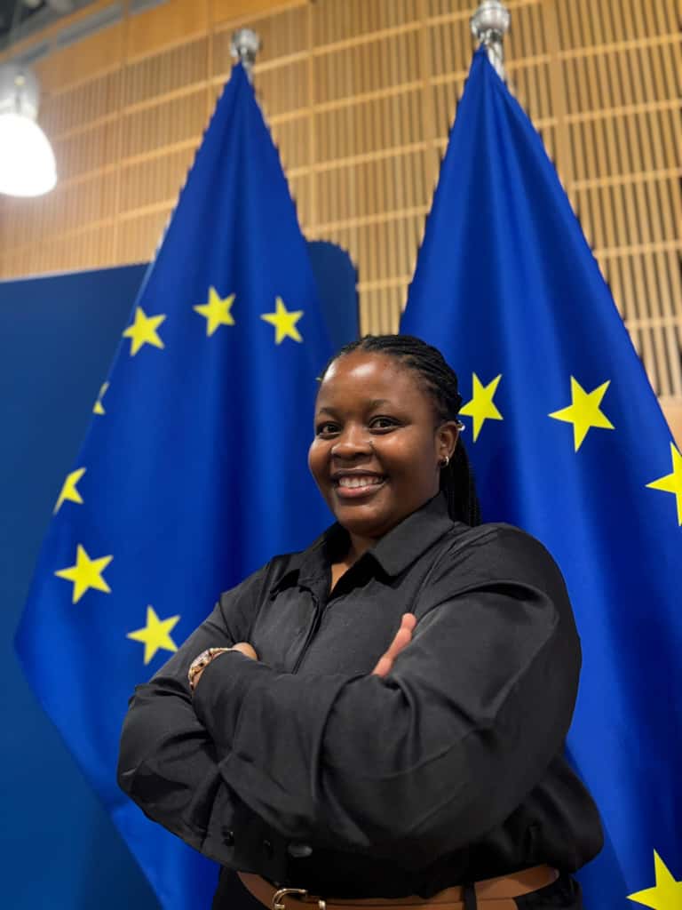 EUinEswatini's tweet photo. Youth are key partners in building peace &amp; securing a shared future. EU-Eswatini Youth Advisory Board Chairperson, Busiswa Dlamini, recently joined young leaders from around the world for the Second EU Youth, Peace &amp; Security Conference held in Brussels on 10 - 14 November 2025. https://t.co/d90PyMHW1G