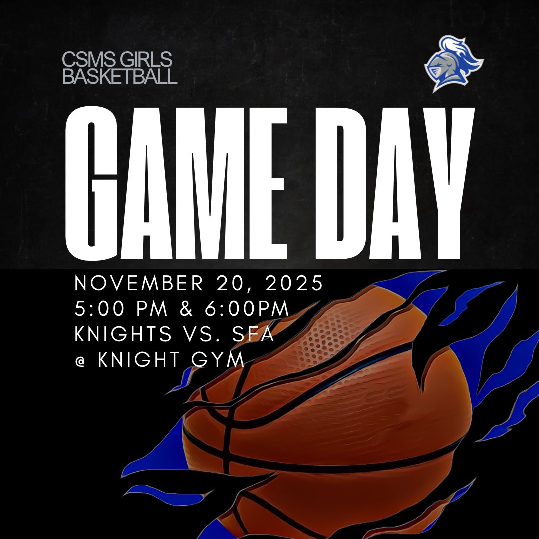 CSMSGA's tweet image. Come watch your Knights in action at Knight Gym before we head into Thanksgiving break!
