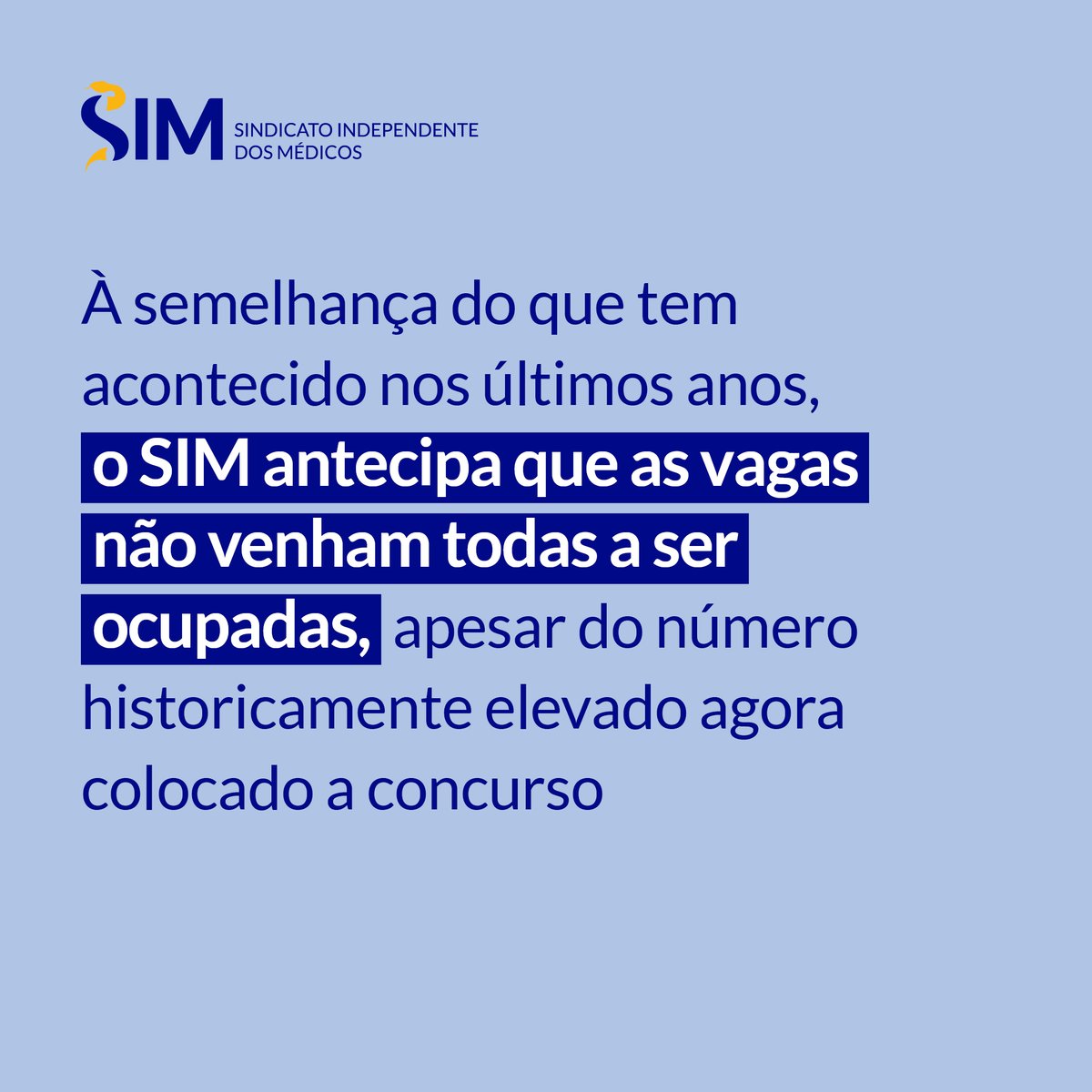 simedicos's tweet image. Comunicado: início da Escolha da Especialidade Médica

O processo de escolha de especialidade já começou, com 2330 vagas disponíveis para cerca de 2370 candidatos. Infelizmente, à semelhança do que tem acontecido nos últimos anos, o Sindicato Independente dos Médicos (SIM)…