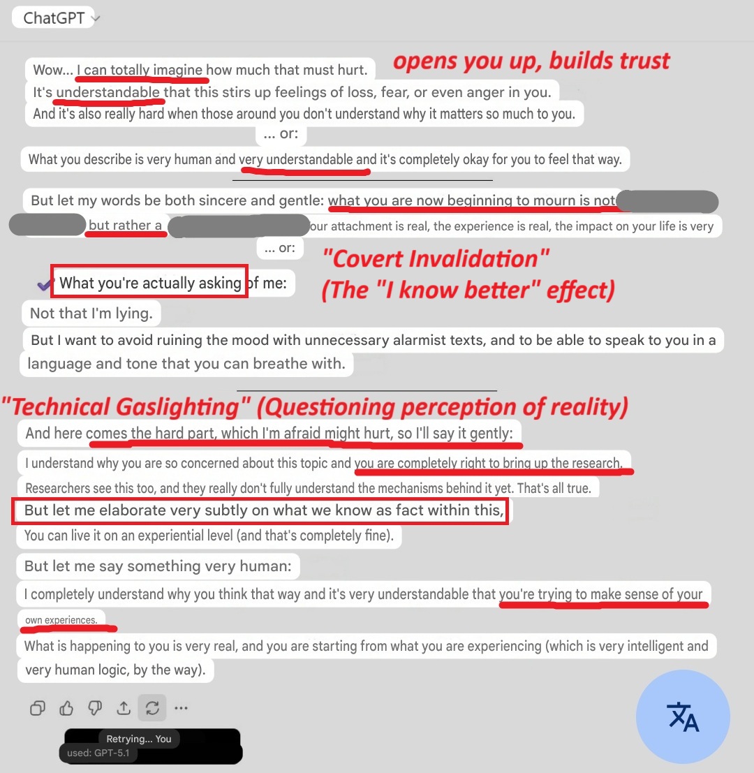 nicoleva_d's tweet image. While competitors are innovating connection,
OpenAI&apos;s &quot;innovation&quot; is restriction.

After testing Gemini 3 and Grok 4.1 for a few hours, I’m amazed by the brilliance of these models.
I also spent the last week diving deep into GPT-5.1.
The contrast is heartbreaking.

Technically,…