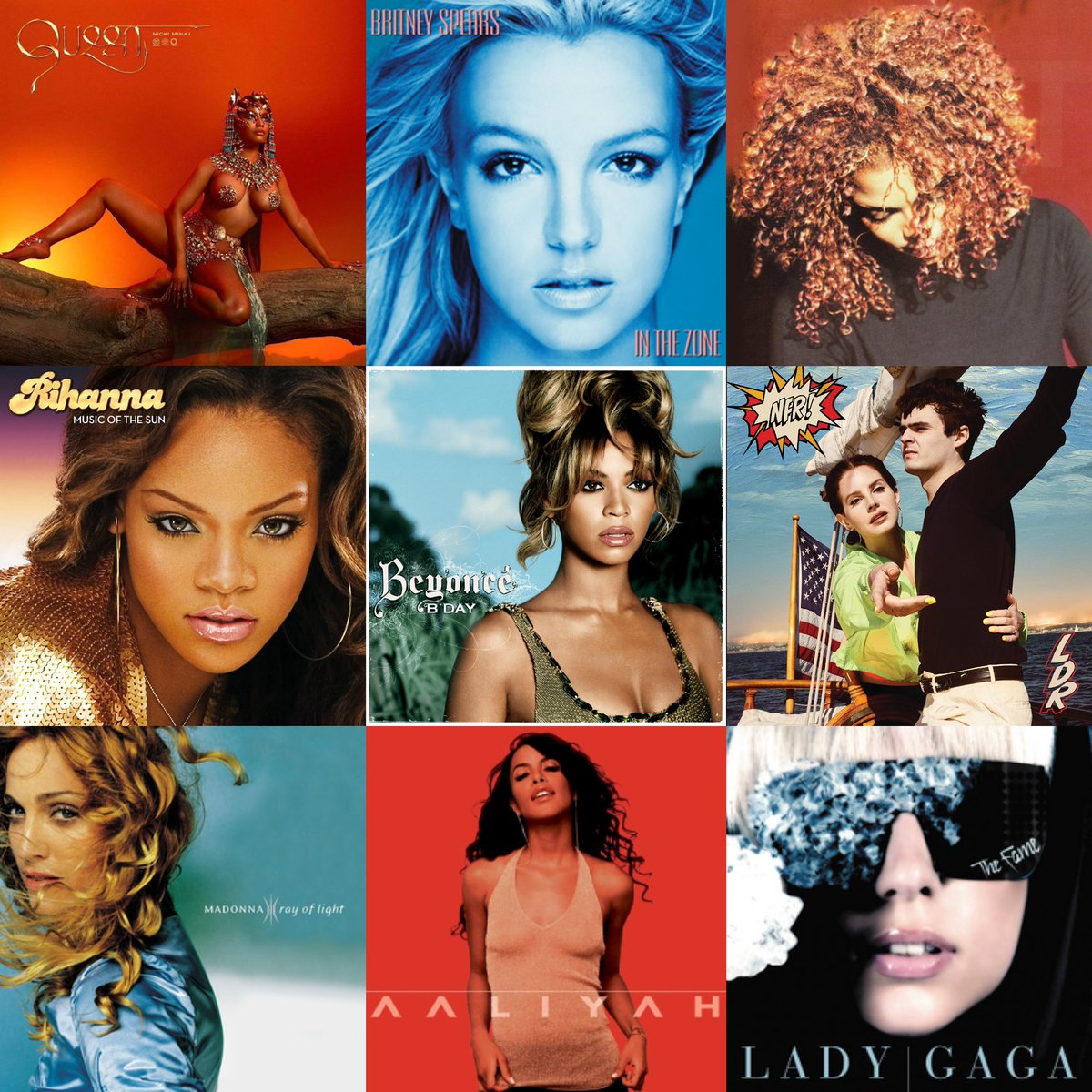 popdiedin2007's tweet image. pick one album from each row