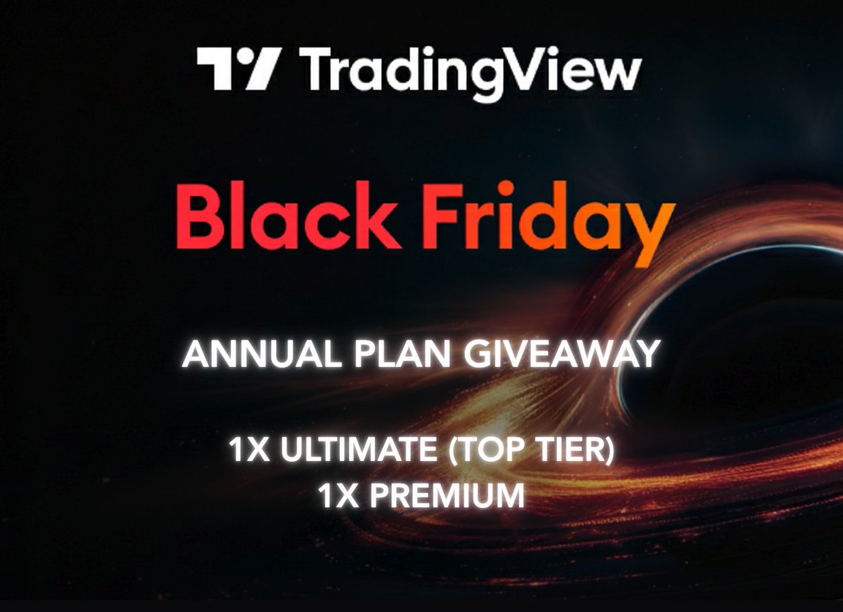 TriggerTrades's tweet image. TradingView hooked me up with TWO annual plans to give away:

⭐️ 1 Ultimate (top tier)
⭐️ 1 Premium

How to enter (2 winners):

1.)  Like &amp;amp; retweet
2.) Follow @TriggerTrades
3.) Comment your favorite instrument to trade (ES, NQ, BTC, AAPL, etc.)

Good luck!