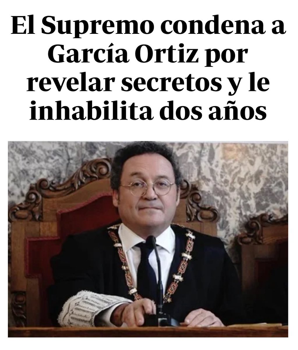 El Supremo condena hoy mucho más que a un Fiscal General del Estado, el Supremo condena hoy una manera de hacer y de entender la política, la de la degradación de las instituciones que son de todos, la de la destrucción personal del adversario político, la del barro, la del todo