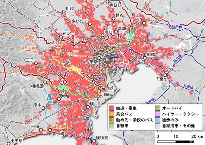 にゃんこそば先生のデータ分かりやすい。 東京近郊自治体は、武蔵野線