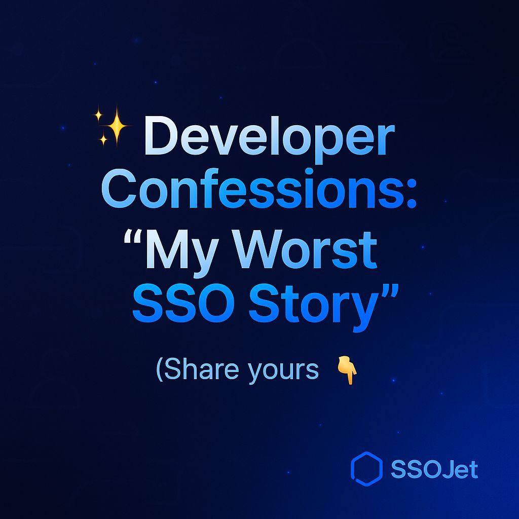 sso_jet's tweet image. What’s the worst SSO issue your team ever faced?

SAML loops? Wrong claims? Cert errors?

Drop your horror stories below 👇
(Bonus for cursed XML.)

At SSOJet, we believe SSO shouldn’t take weeks — that’s why we built a simpler way.

#SSO #SAML #OIDC #SCIM #DevLife #SaaS