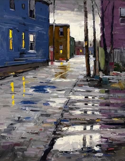 Mark Grantham (Canadian Artist, born 1966)

"Grey Day in Town", 2025.

Oil on Canvas