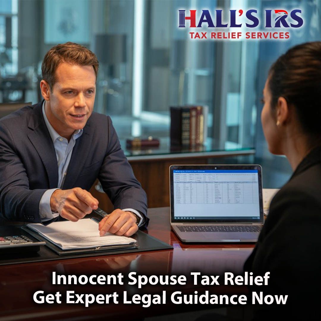 Unfairly stuck with your spouse’s tax debt? Innocent Spouse Relief can help. We’ll fight to reduce your liability and work with the IRS to protect your finances.

📞 478-237-4349 | 
🌐 hallsirs.com

#InnocentSpouseRelief #TaxRelief #HallsIRS