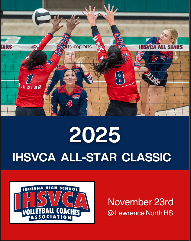 The 2025 IHSVCA All-Star Classic is this Sunday @ Lawrence North High School.  First serve is 12:30 pm ET.  See you there - ihsvca.com/2025-all-star-… <a href="/IHSAA1/">IHSAA</a> <a href="/IndianaSRN/">Indiana SRN</a>