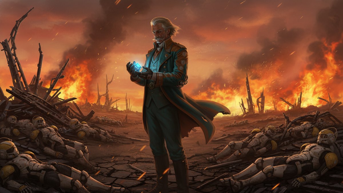 dalarnialegends's tweet image. Sir Dylan Oliver Norrington did not accept that every machine was lost. Where others fled or fell, he looked for a spark inside the corrupted ranks.