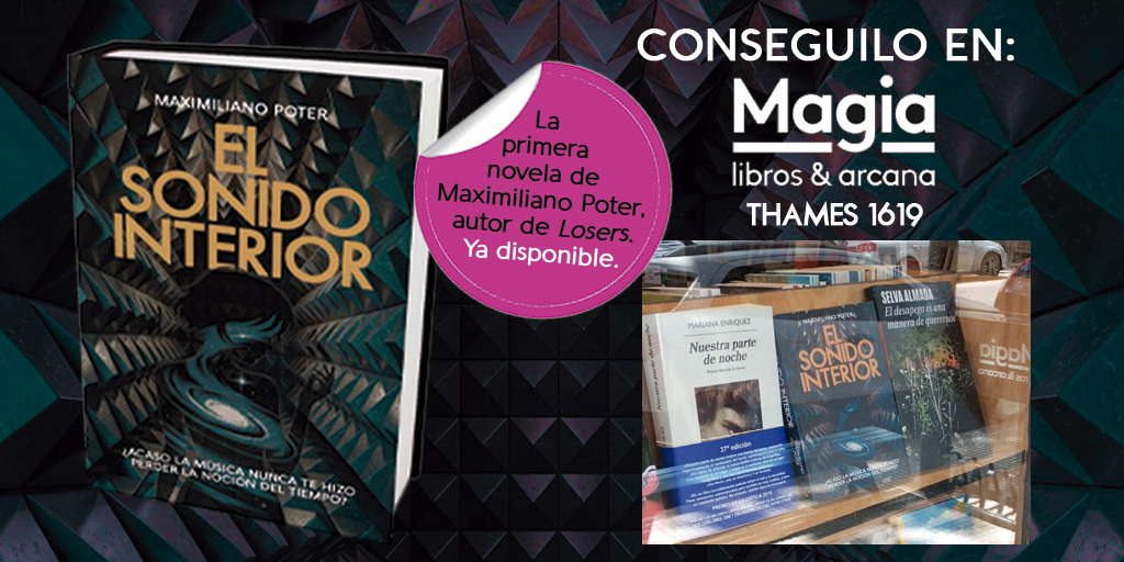 Este sábado es la #nochedelaslibrerias en Buenos Aires, una excelente oportunidad para pasar por Magia Libros a buscar tu ejemplar de EL SONIDO INTERIOR, que ya te está esperando.