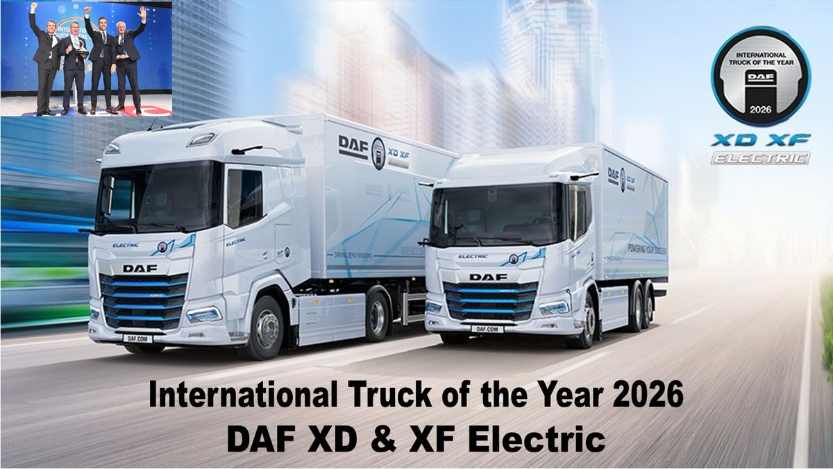 We are proud to share that DAF’s New Generation XD and XF Electric trucks have been officially crowned International Truck of the Year 2026.
#lothiandaf #daf #daftrucks #itoty2026 #zeroemission #dafelectric