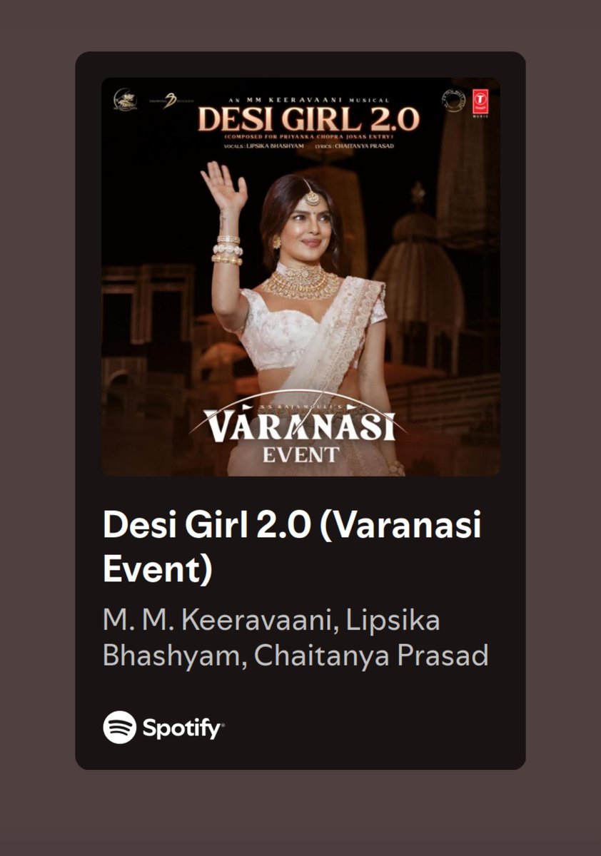 spotifyindia's tweet image. Oka Sanchari
Oka Rana Kumbha
Oka Desi girl

Keeravani proving why he&apos;s the backbone of SSR films.