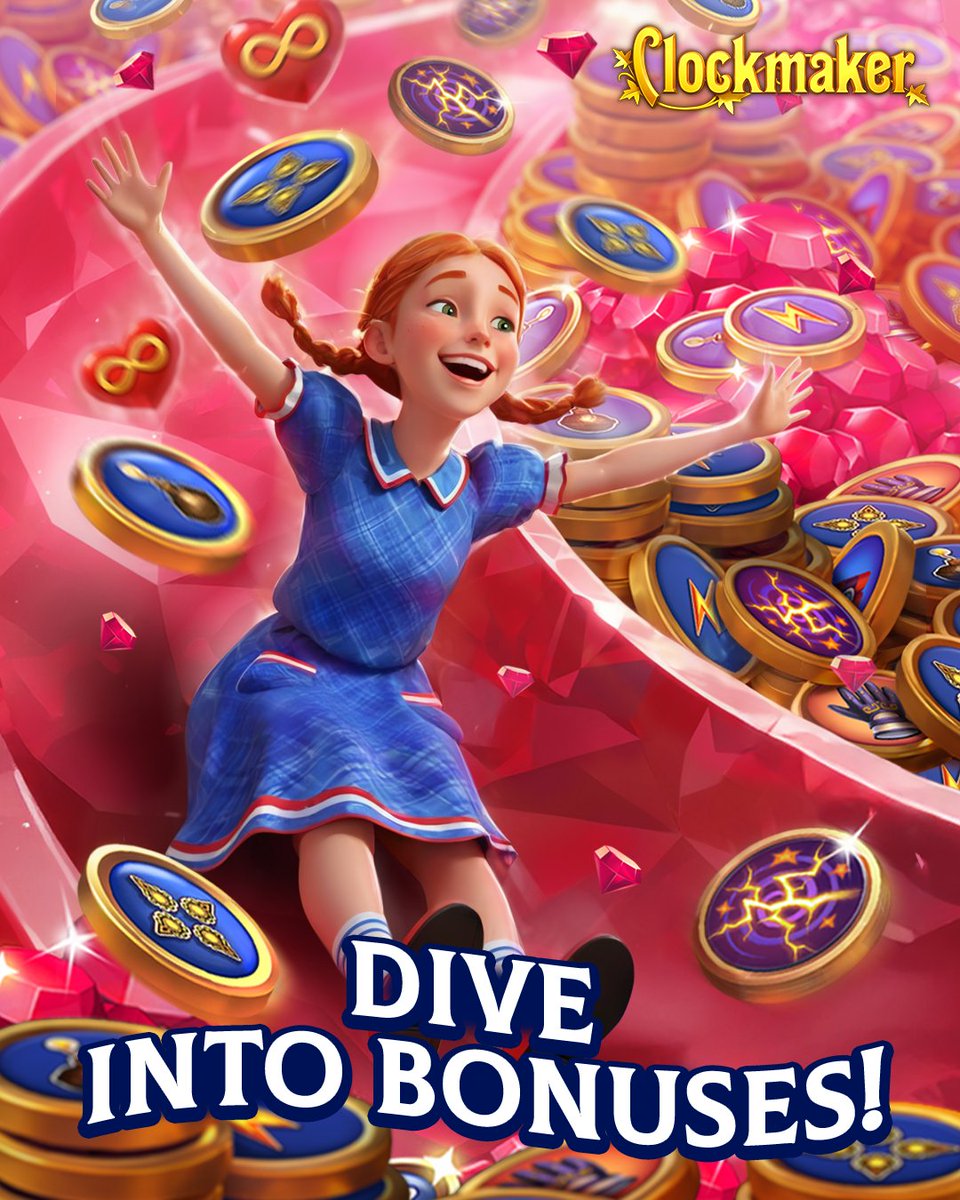 ClockmakerGame's tweet image. 💎 𝐂𝐥𝐨𝐜𝐤𝐦𝐚𝐤𝐞𝐫 𝐢𝐬 𝐛𝐮𝐫𝐬𝐭𝐢𝐧𝐠 𝐰𝐢𝐭𝐡 𝐝𝐞𝐚𝐥𝐬 𝐚𝐧𝐝 𝐠𝐢𝐟𝐭𝐬! ➡️ play.belka-games.com/twi

This is your moment to leap straight into the game and grab everything you can before it disappears ✨ Play now and claim your riches!

#mobilegaming #mobilegames