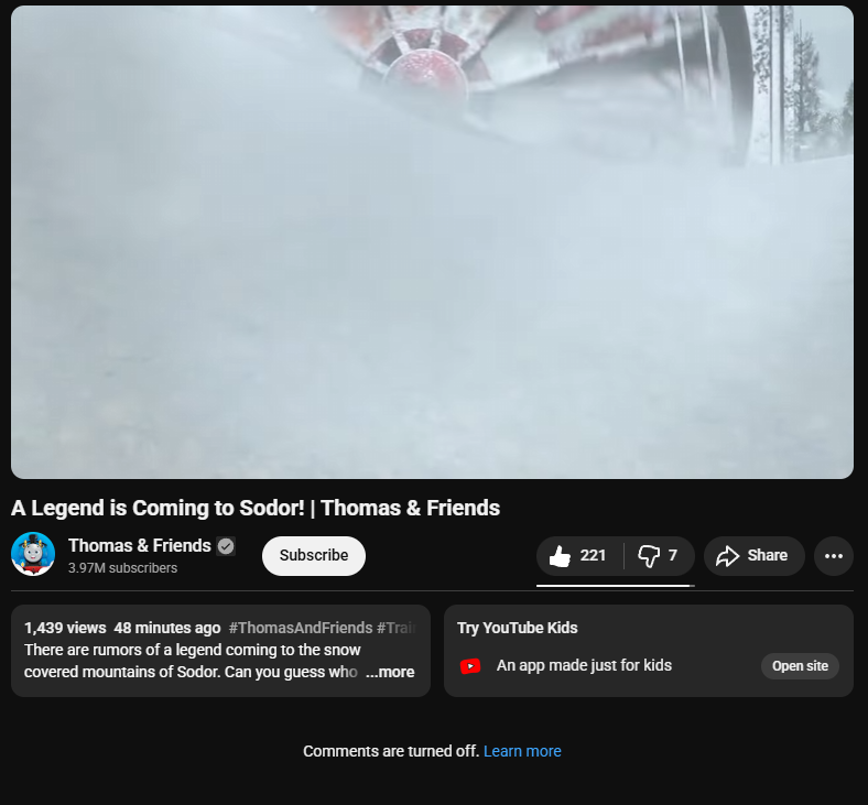 docta_da's tweet photo. Thomas fans are eating GOOD this year!!
Why is the official Thomas &amp; Friends Youtube channel uploading a Dustin sneak-peek? 😱
Is the CGI series coming back?
Is Mattel dropping all Lost Media?
Am I dreaming? 🤩 https://t.co/Ji0W0DYdkO
