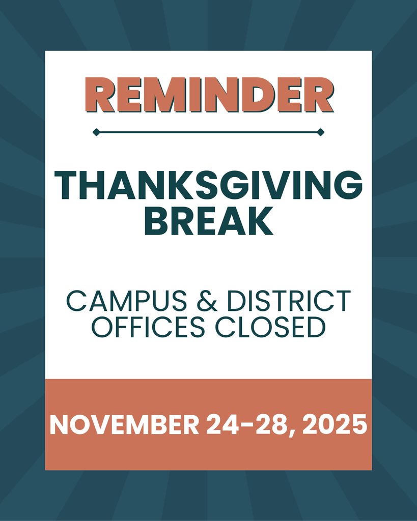 REMINDER: Campuses are closed next week for Thanksgiving Break. Enjoy the time off, and we’ll see you back at school on Monday, December 1! 🍂