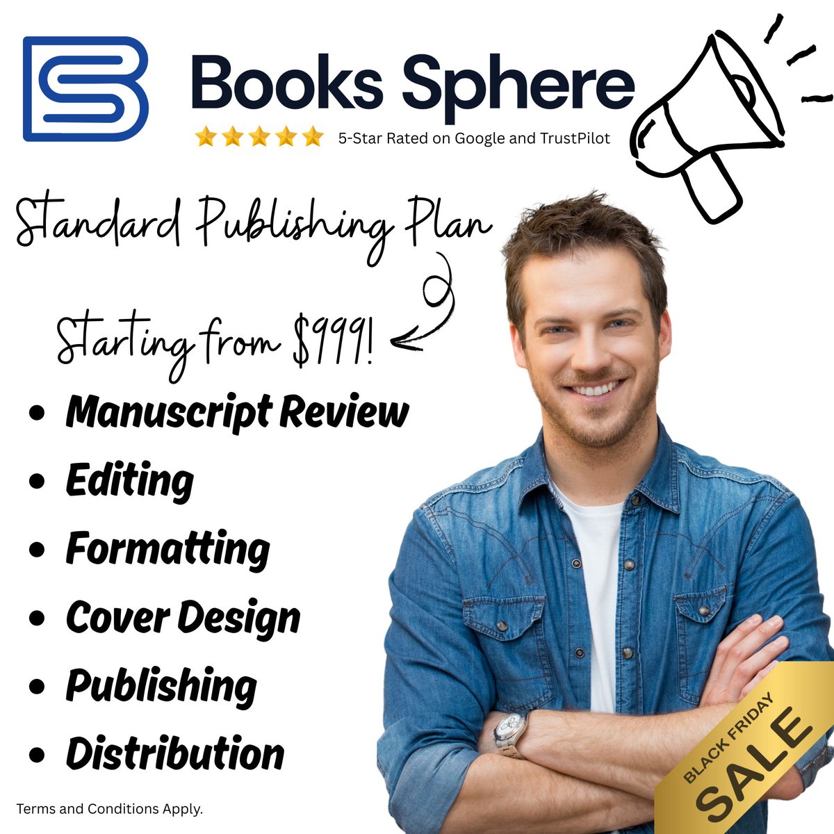 booksspherellc's tweet photo. It doesn't get better than this! 

Black Friday Sale is LIVE. Call or message us now to get your book published for as low as $999. 

#books #bookpublishing #bookpublishingcompany #selfpublishing #blackfriday #blackfridaysale #blackfridaypackages #bookstagram #booktok #editing https://t.co/Kab8fglCSG