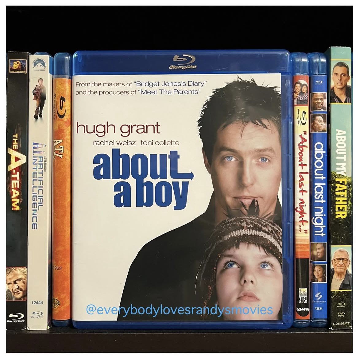RandysMovies's tweet photo. Movie: #AboutABoy (2002)
Starring: #HughGrant #NicholasHoult #ToniCollette #RachelWeisz #NataliaTena #SharonSmall
Directed By: #PaulWeitz and #ChrisWeitz
#BluRay
#MovieNerd
#MovieCollector
#BluRayCollection
#MovieCollection
#MovieBuff
#NickHornby
#PhysicalMedia
#FilmTwitter