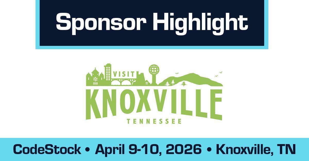 CodeStock's tweet image. Thank you to Visit Knoxville for sponsoring CodeStock 2026! @visitknoxville works to position Knoxville as a premier destination for visitors, conventions, sporting events, and film production. 

Learn more about sponsoring CodeStock: codestock.org/sponsor 

#CodeStock2026