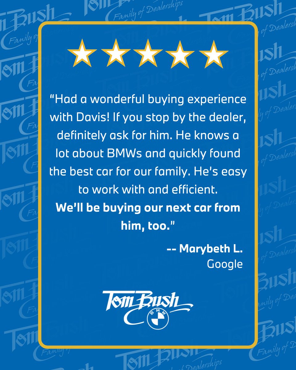 Nearing his 10-year milestone with Tom Bush, Davis Knabb continues to redefine what true client commitment looks like. His customers don’t just come back - they refer their friends, too. 

Ready to experience the difference?
📲 904-371-4737