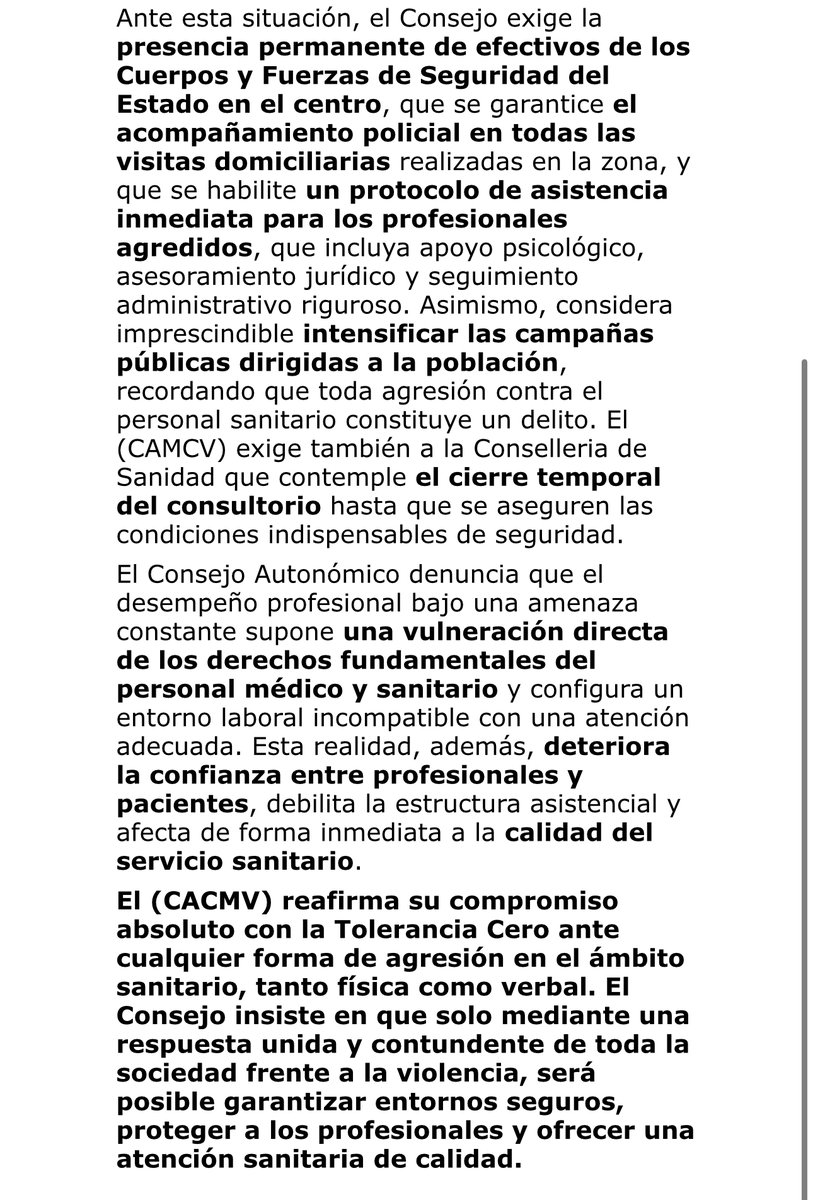 CESM_CV's tweet image. El consejo de Médicos valencianos exige la protección inmediata de los sanitarios del centro de salud de la Coma . 
@cesm_sindicatos