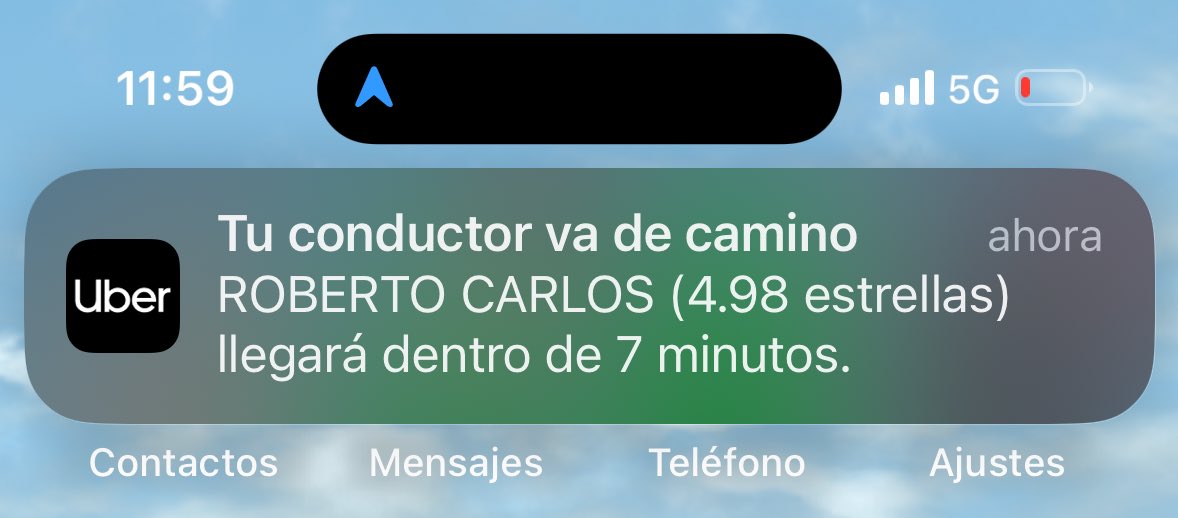 es joda el uber q me está viniendo a buscar? daaaale