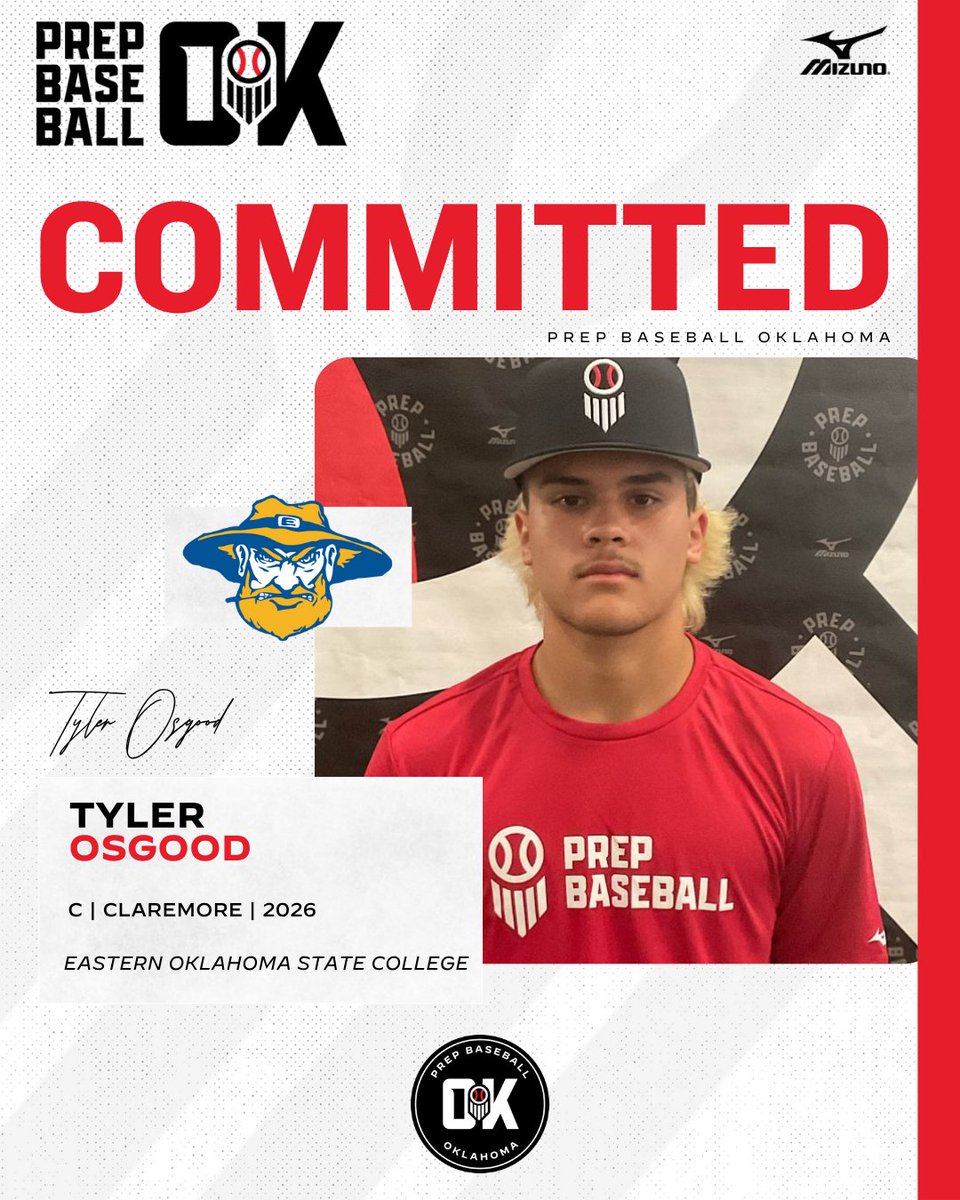 C Tyler Osgood (Claremore, 2026) commits to Eastern Oklahoma State College

<a href="/TylerOsgood4/">Tyler Osgood</a>
<a href="/zebsbaseball/">Claremore Zebra Baseball</a>
<a href="/EOSC_Baseball/">Eastern Baseball</a>

👤: loom.ly/MdxH9So