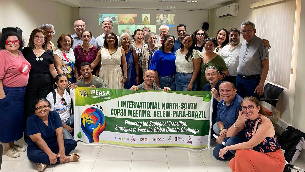 europeanleft's tweet photo. 🌍 An international meeting was held in #Belém (6–7/11), just ahead of the #COP30, demanding a radical overhaul of the financial system to address the climate challenge. 

Organized by the journal Option Brésil, linked to @ptbrasil, the journal Économie & Politique, linked to @PCF, and IPEASA (Institute for Research on Sustainable Cultural and Environmental Studies of the Amazon), the meeting brought together environmentalists, economists, and political, social, and trade union movements from 11 countries. 

We took part, with a contribution from our Vice President @ybournous. A call to action was issued at the close of the meeting. 📢

Read our full article here 🔗: https://t.co/NQSqqM9Iv0

#ClimateJustice #ClimateAction #ClimateFinance #JustTransition #GreenTransition #SocialJustice #ProgressivePolitics #WorkersForClimate