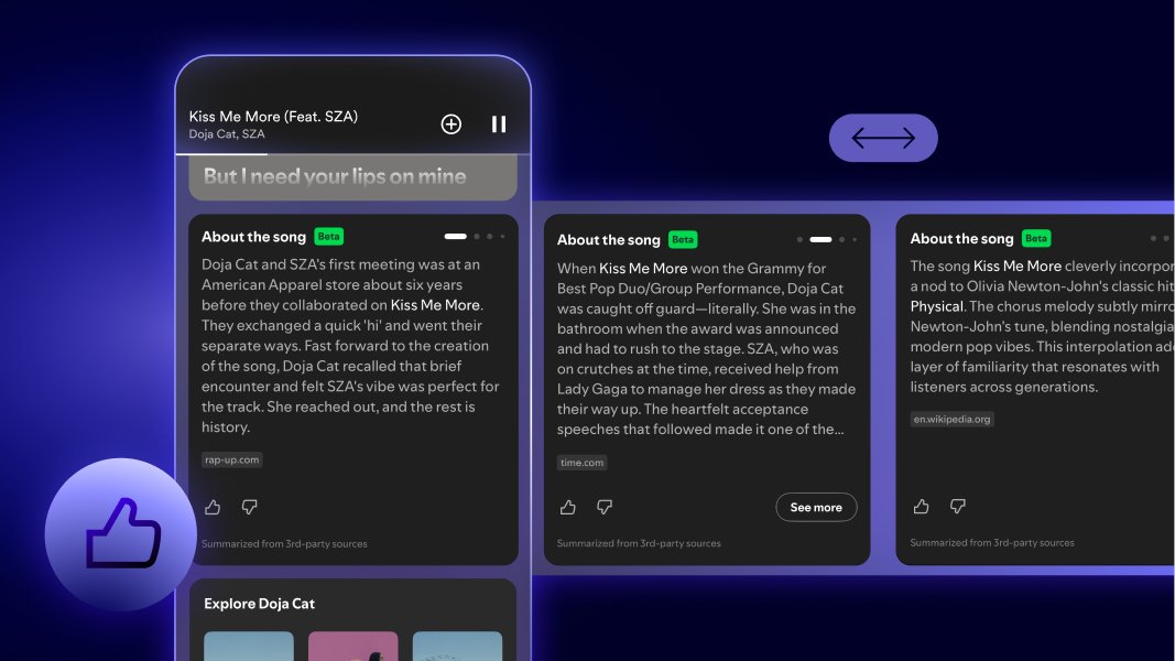 PlaySpotifyRu's tweet photo. Компания также выпустит инструмент��, которые покажут, как песни связаны между собой, что вдохновля��о их авторов, какие сэмплы используются в определенном треке, кто исполнил кавер на определенную песню, в каких других проектах могли участвовать соавторы песни. https://t.co/S84BRTkQj8
