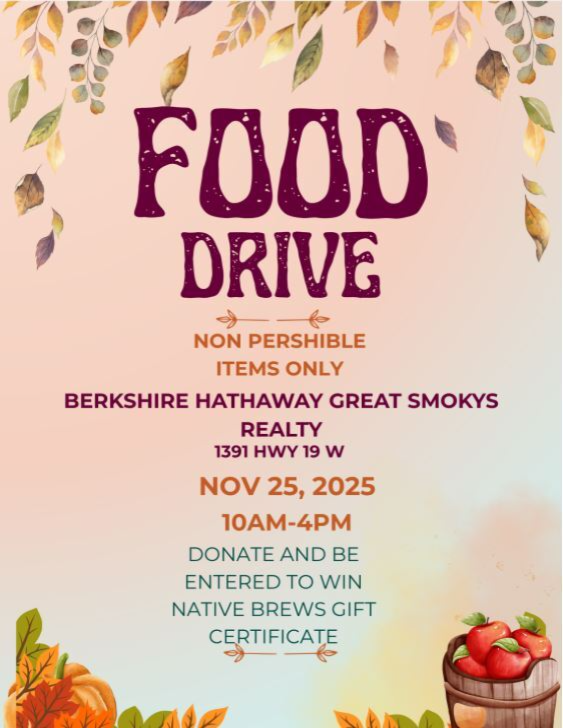 AChrisley's tweet photo. Looking for a way to give this season? We are collecting non-perishable items for those in need and invite you to come out and bring canned and boxed goods to help those less fortunate. Stop by 1391 Hwy 19 W in Bryson City between 10 and 4 on the 25th to bring your donations... https://t.co/u50y124Bx7