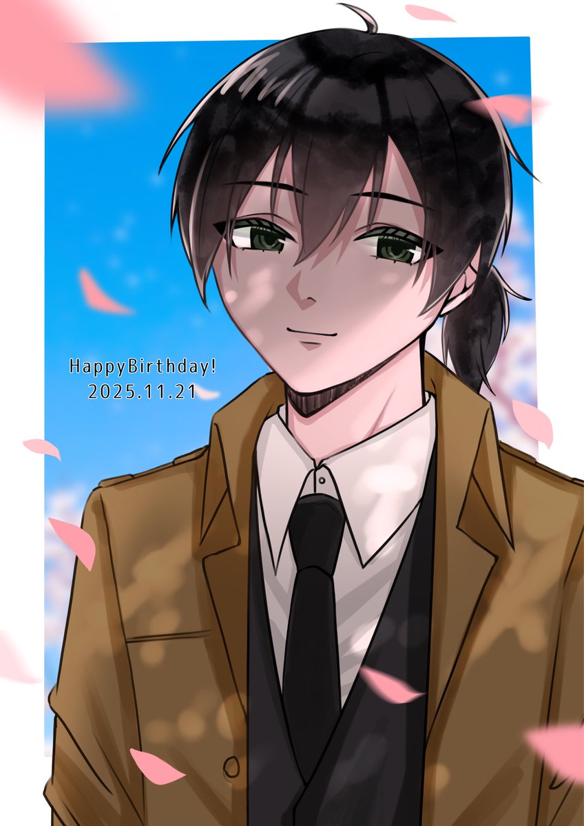 #宜野座伸元生誕祭2025
ギノお誕生日おめでとう🎉🎉🎉ずっと大好きだよ！！！！
過去絵で申し訳ない🥲