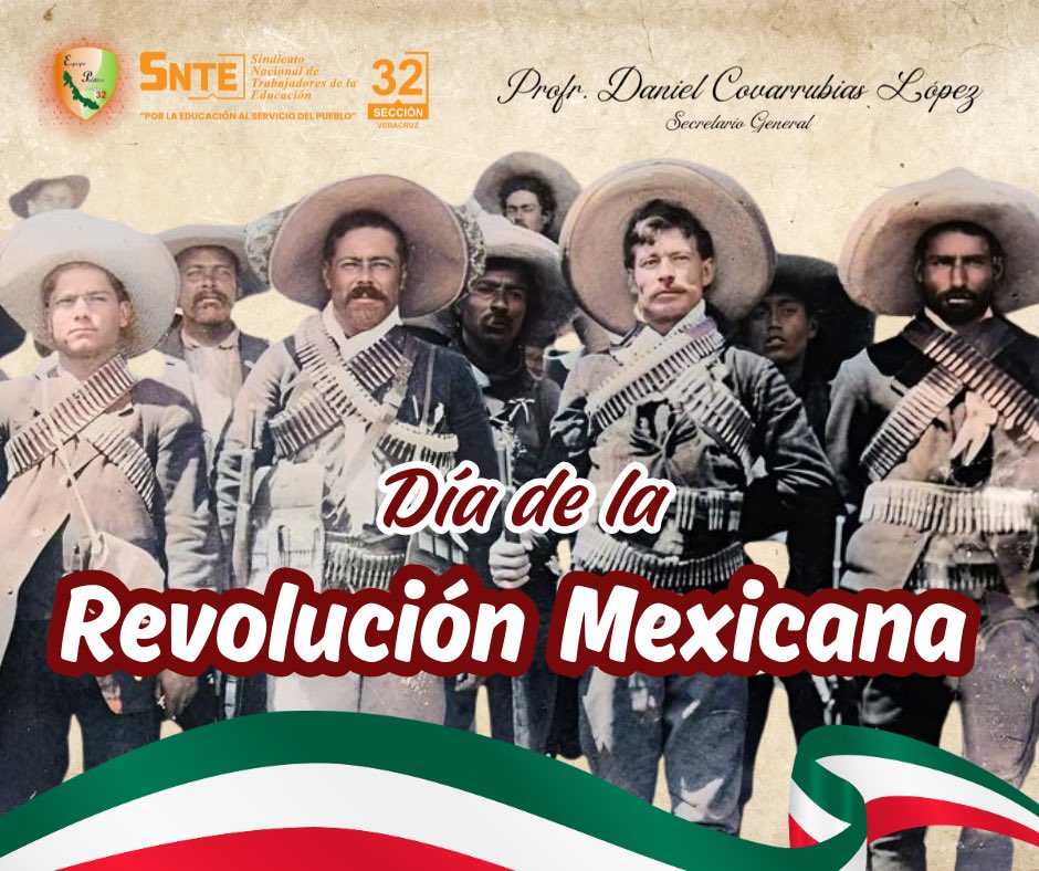 Conmemoramos hoy el inicio de la Revolución Mexicana, un acontecimiento que marcó profundamente la vida nacional y dio origen a los derechos sociales que hoy fortalecen nuestra democracia y nuestra identidad.

#SNTE32 #EquipoPolítico