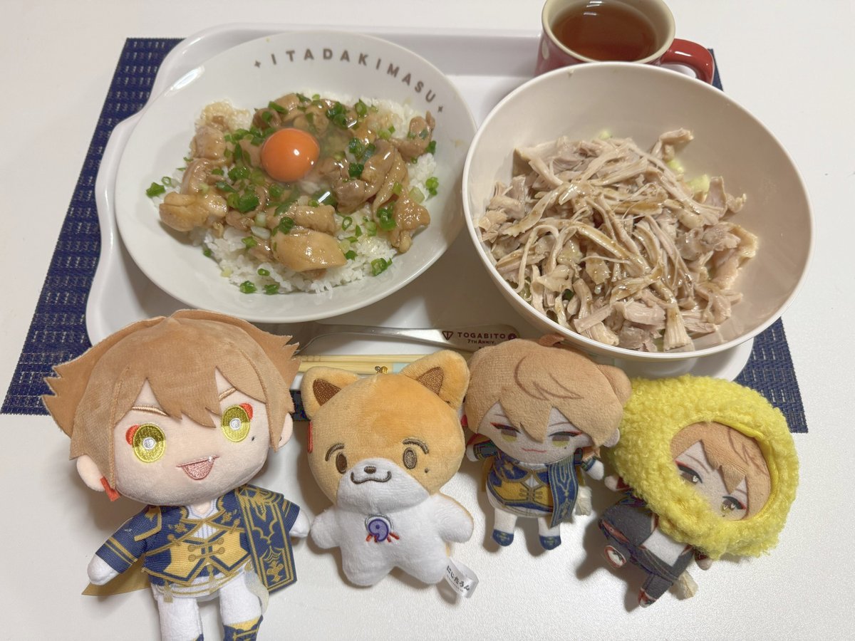 #おはガク #ガク食オープンキャンパス
ガッくん・アクターの皆様おはようございます☀️
今回は「焼き鳥丼」「棒棒鶏サラダ」で参加‼
スタミナはつくし、お肉と野菜も取れてバランス良いね✌
美味しくいただきまーす✨