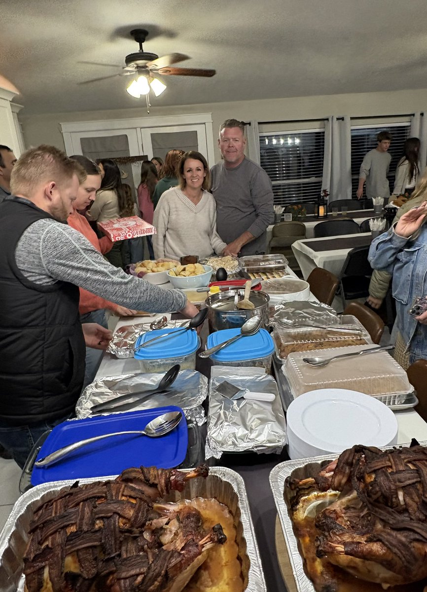 A big shoutout to all of the wonderful people who host Friendsgiving. Like the Jessops who invited all the youth in the neighborhood over to help chow down on these turkeys.