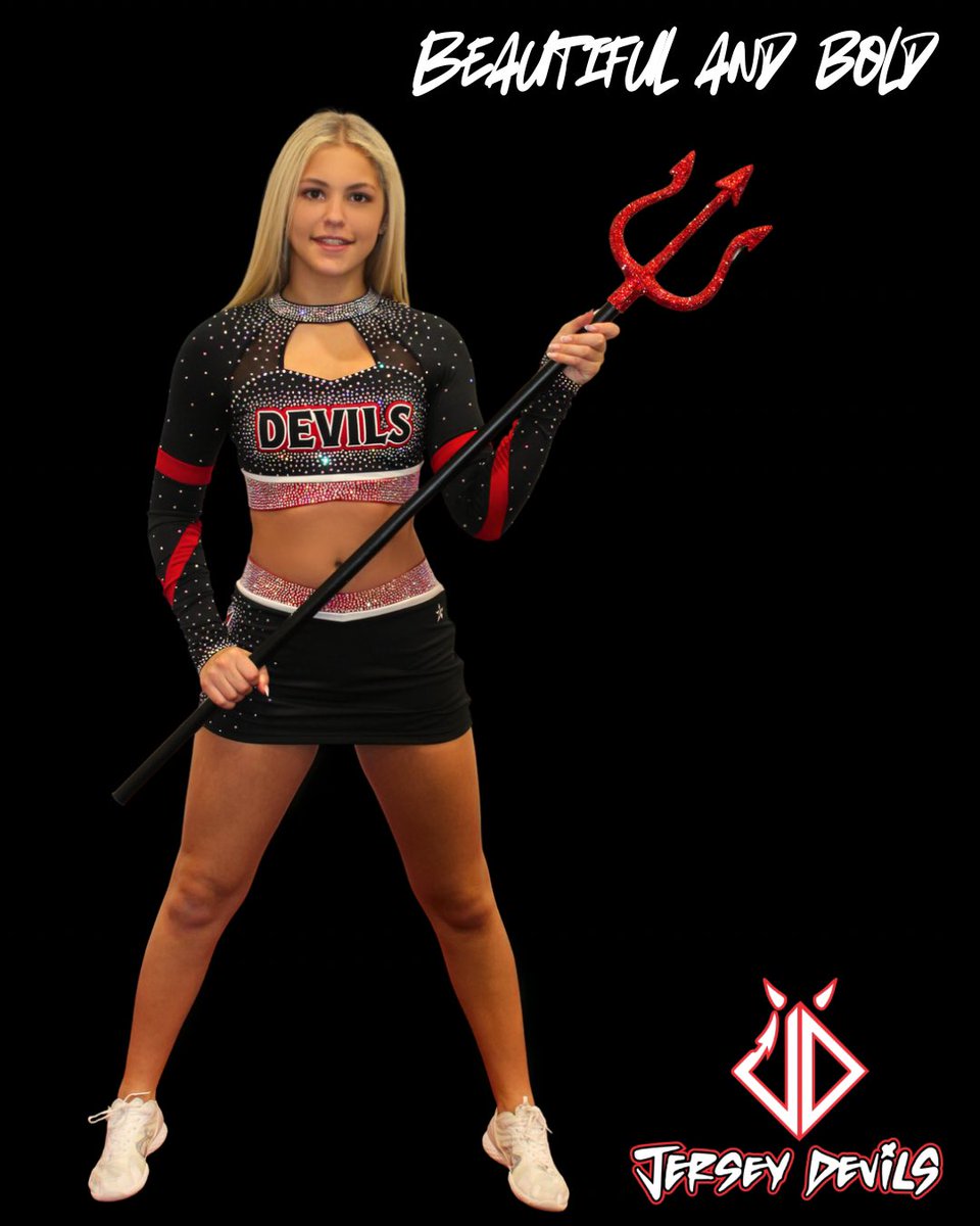 DevilsCheerNJ's tweet image. Beauty meets boldness — that’s the couture we serve. 🖤❤️
These uniforms don’t play… they’re Devil Level. 🤩😈 #JerseyDevilallstars