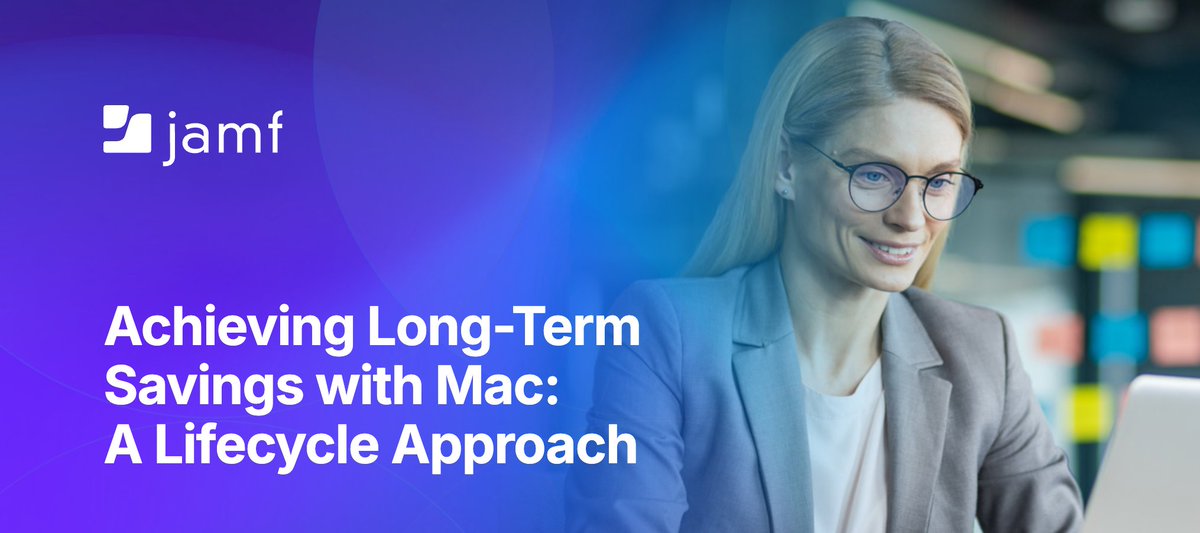 JamfSoftware's tweet image. Mac isn’t just a device — it’s a long-term investment. 💻

Learn how Mac reduces IT support, lowers security risk &amp;amp; boosts productivity over its lifecycle.

📥 Download the white paper: okt.to/vij4rw

#MacROI #EnterpriseIT #Jamf #TCO