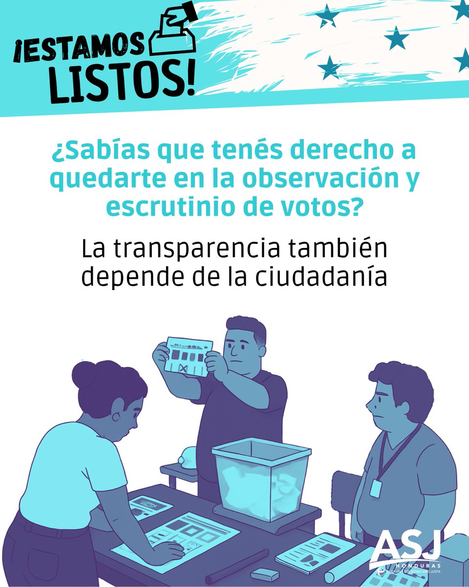 👀 La transparencia también depende de la ciudadanía. Participá y observá con respeto.

#EstamosListos 
#ConstruyendoDemocracia 
#DemocraciaSinMiedo