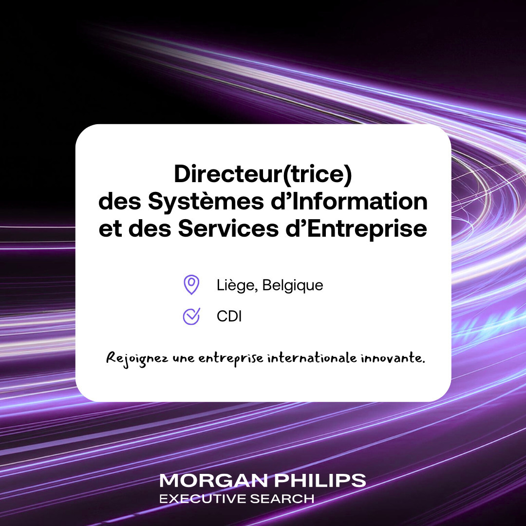 PascalTour's tweet image. Une entreprise technologique internationale basée en #Belgique recherche son/sa Directeur·trice des Systèmes d’Information et des Services d’Entreprise pour piloter une mutation stratégique d’envergure.

news.morganphilips.com/yxcKUWfUNeQg

#MorganPhilips #ExecutiveSearch #IT #DSI #Liège