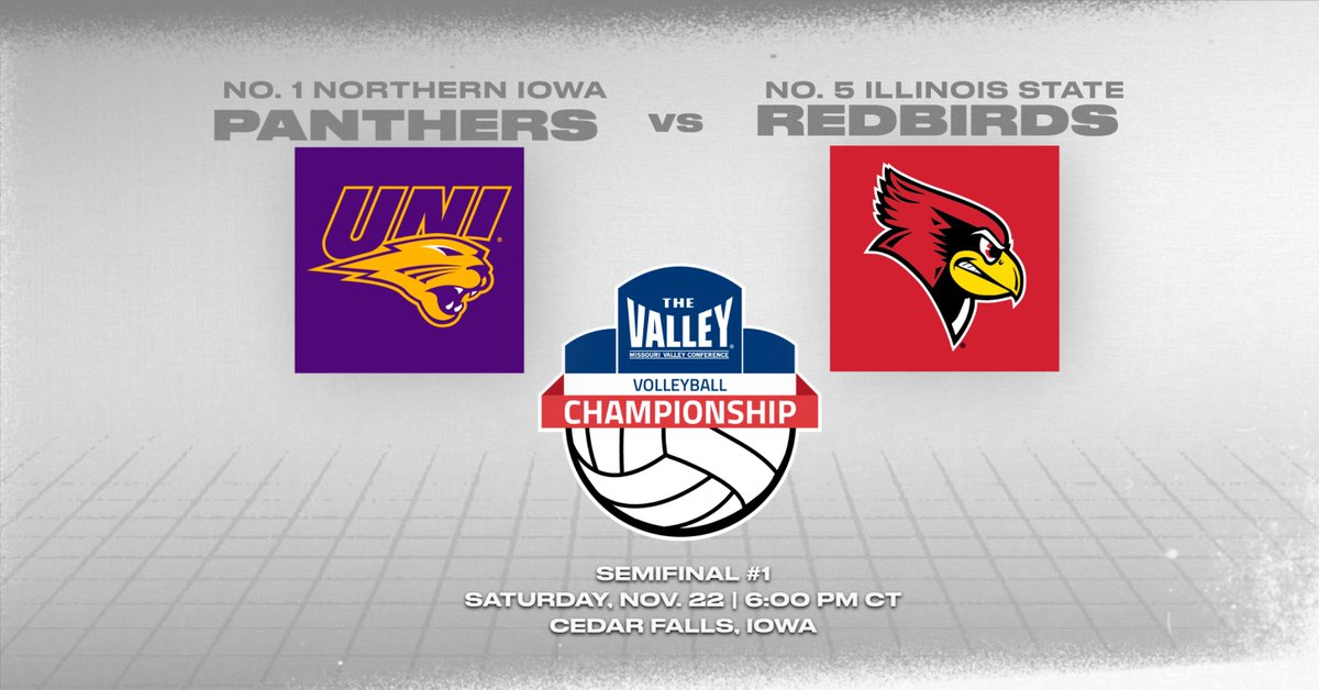 MVCsports's tweet image. No. 1 @UNIVolleyball vs. No. 5 @RedbirdVB 

⏰ 6:00 PM CT
📍 Cedar Falls, Iowa

Follow Along 📲 linktr.ee/MVCsports

#TheValleyRunsDeep
