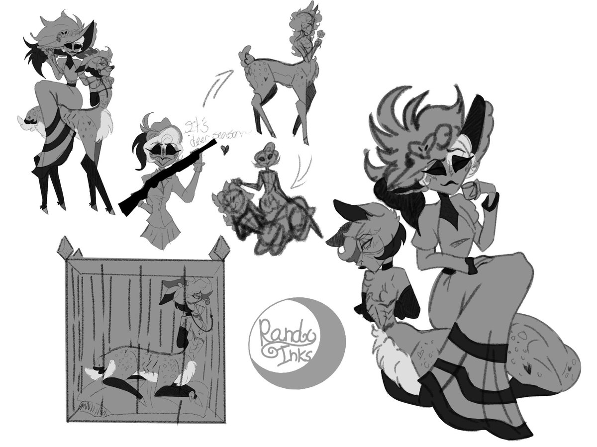 RandyInks's tweet photo. Deertaur radiorose 

#radiorose #HazbinHotel #HazbinHotelAlastor #hazbinhotelrosie https://t.co/7tBR8h8uNK