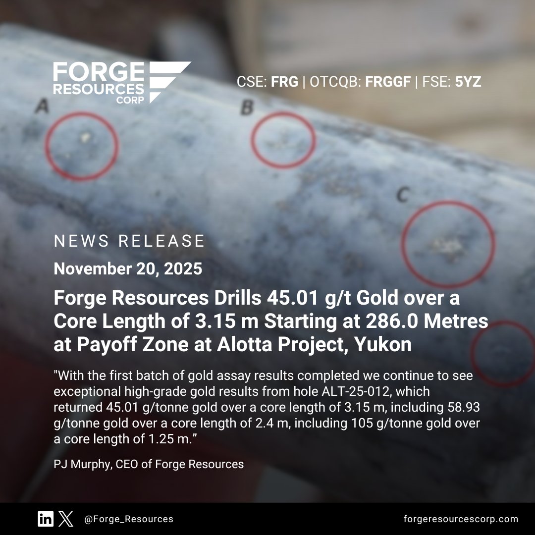 Forge Resources Corp (CSE:FRG | OTCQB: FRGGF) tweet media