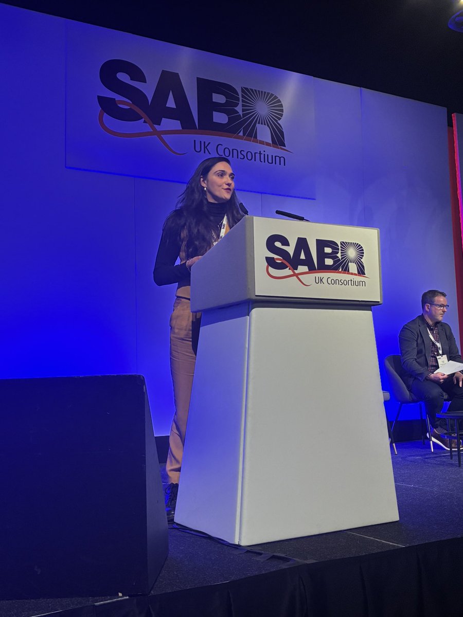 alison_tree's tweet photo. Great talk by @DrSACooper at  #UKSABR2025 about the DESTINATION 1 trial of GTV dose escalation and whole gland de-escalation in localised prostate cancer. Clinical and dose papers out soon! https://t.co/wKjdQbdyjw